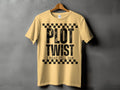 Yellow t-shirt with "PLOT TWIST" and "I READ TILL 3AM" text.