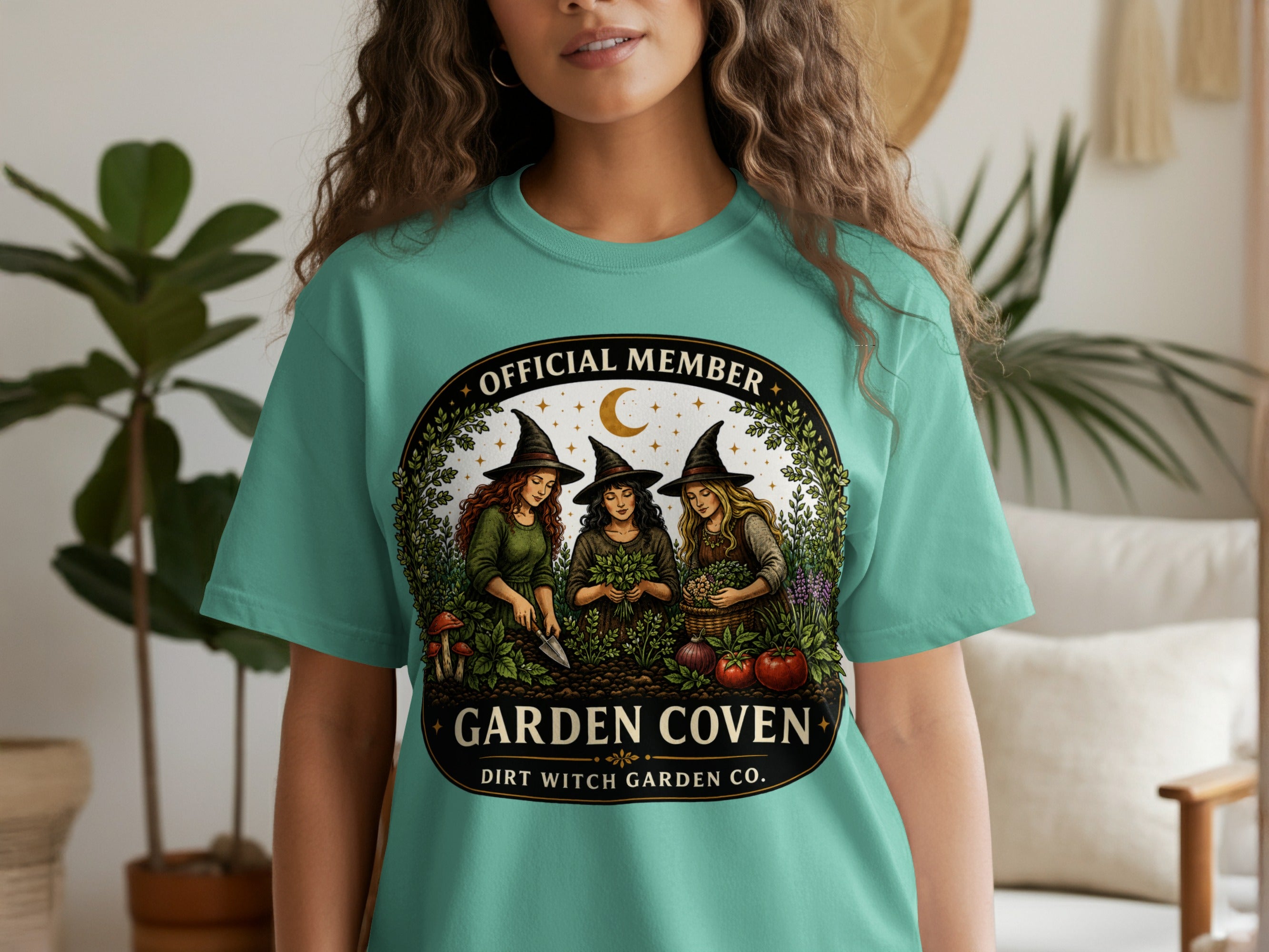 Official Member Garden Coven Dirt Witch Garden Co. t-shirt design.
